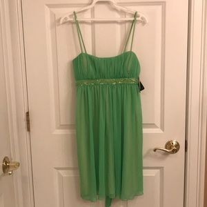 Junior/teen green sorbet party dress